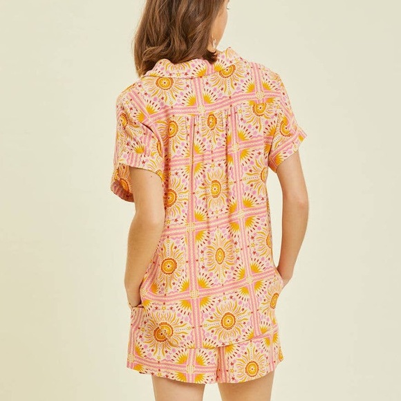 Heyson 2 Piece Celestial Boho Shorts and Top Set - Picture 5 of 12